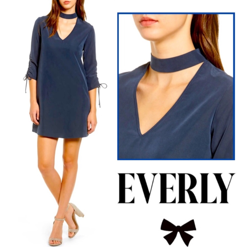 EVERLY🎄Choker Style Mini Dress!